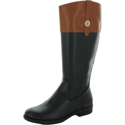 

Tommy Hilfiger Женские черные широкие ботинки для верховой езды до икры Shano 9,5 10 BHFO 1289, Black/multi