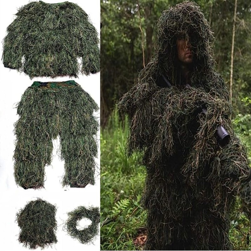 3D Ghillie Suit Camouflage Hunting Suit for Men Military Hunters Sniper&Airsoft
