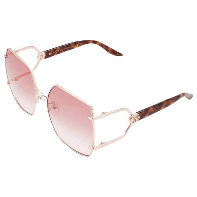 Pre-owned Gucci Red Gradient Butterfly Ladies Sunglasses Gg1564sa 004 61 Gg1564sa 004 61