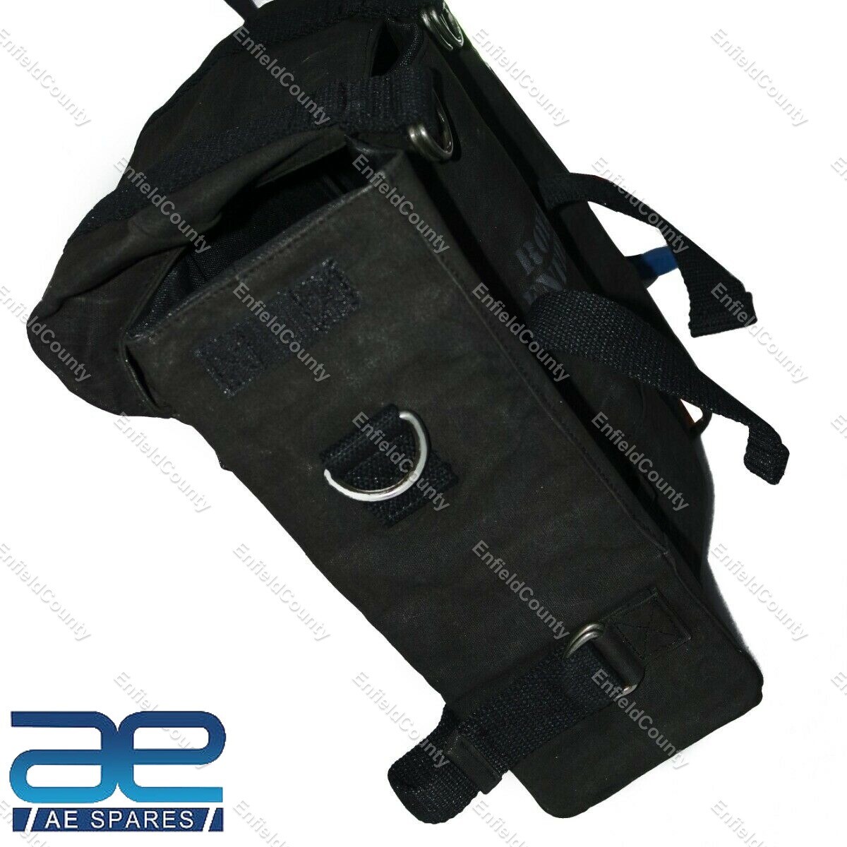 For Royal Enfield Classic 350 500 Military Pannier Set With Black Bags & Fitting 