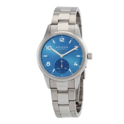 Pre-owned Nomos Club Sport Neomatik Automatic Polar Blue Dial Men's Watch 750
