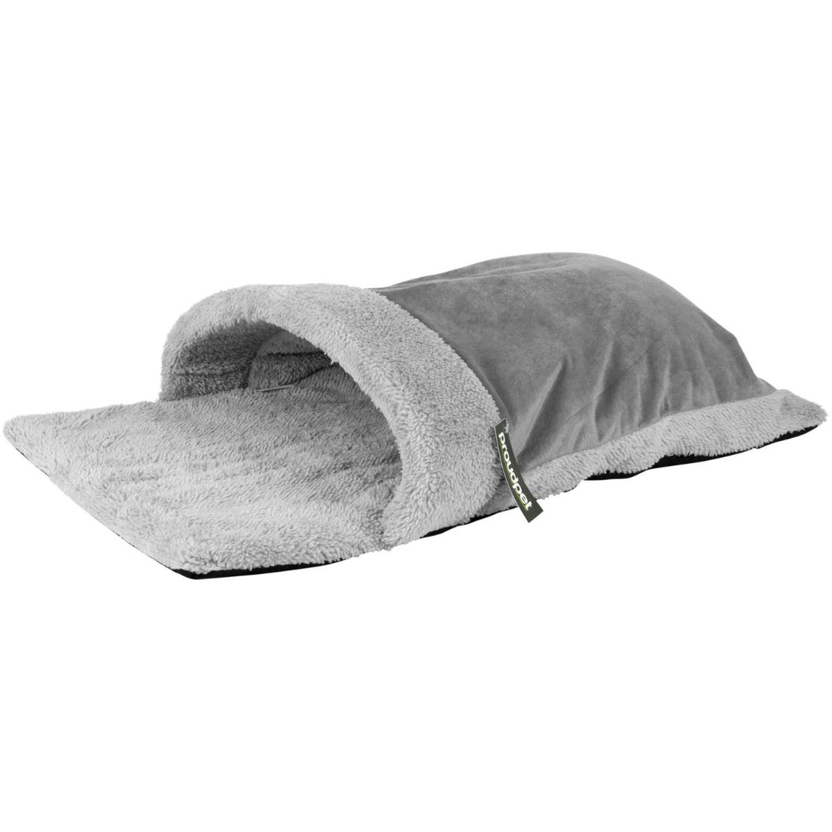 Cat Pouch Bed Pet Cave Kitten Small Dog Igloo Soft Fleece Lined Cosy Bed Grey - Picture 3 of 5