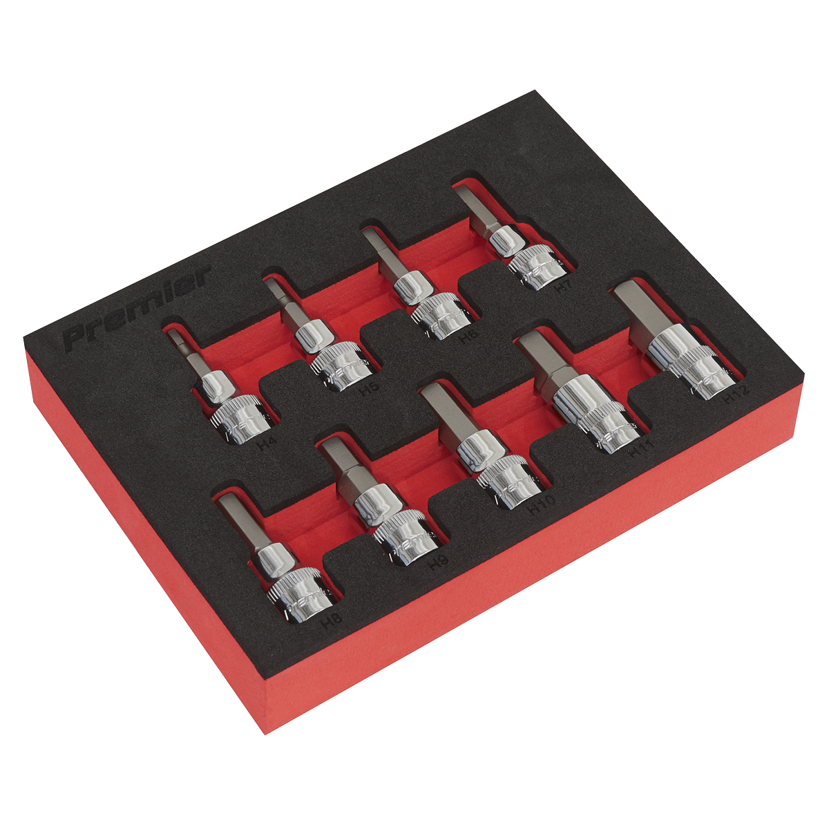 Sealey AK6240 Hex Allen Key Socket Bit Set 9pc Metric 3/8 Drive WITH