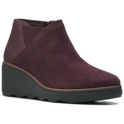 

Женские замшевые ботильоны Clarks Mazy, фиолетовые, ширина 10 (C, D, W), BHFO 6219, Burgundy combi, Mazy