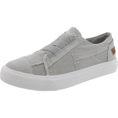 Blowfish Womens Gray Canvas Platform Sneakers Shoes 7 Medium (B,M) BHFO 1474