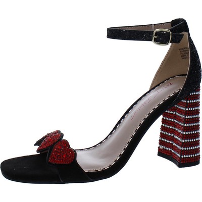 

Женские туфли-лодочки Betsey Johnson Kameron Black Heart 9,5 средний (B,M) BHFO 0078, Black/red, Kameron