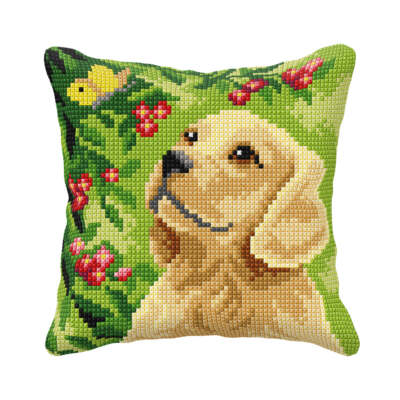 Orchidea Cushion cross stitch kit Dog 99059