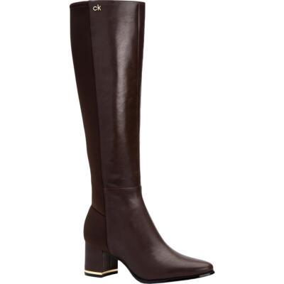 

Calvin Klein Женские коричневые сапоги до колена Freeda 5, средний (B,M) BHFO 5192, Coffee bean