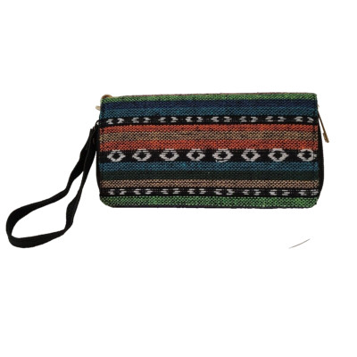 Old East Main Company Wallet 13 Pockets 2 Zippers Lobster Closure Multicolored