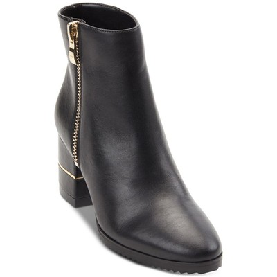 

Женские черные кожаные ботильоны DKNY Cruz, черные кожаные туфли 8, средние (B,M) BHFO 6190, Cow leather black/black, Cruz
