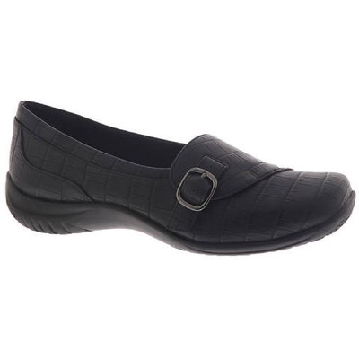 Easy Street Womens Cinnamon Faux Leather Slip On Comfort Flats Shoes BHFO 5620