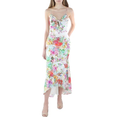 

Aidan by Aidan Mattox Женское коктейльное платье макси с принтом из икры BHFO 3820, Ivory multi