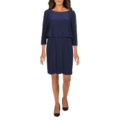 

Женское темно-синее блузоновое коктейльное и вечернее платье Jessica Howard Petites  BHFO 1348, Navy