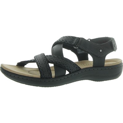 Clarks Womens Laurieann Rena Black Strappy Sandals 8 Medium (B,M) BHFO 3905