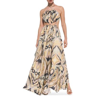 

Женское платье макси с бретелью на бретельках Cult Gaia Aphrodite BHFO 1366, Aloe multi