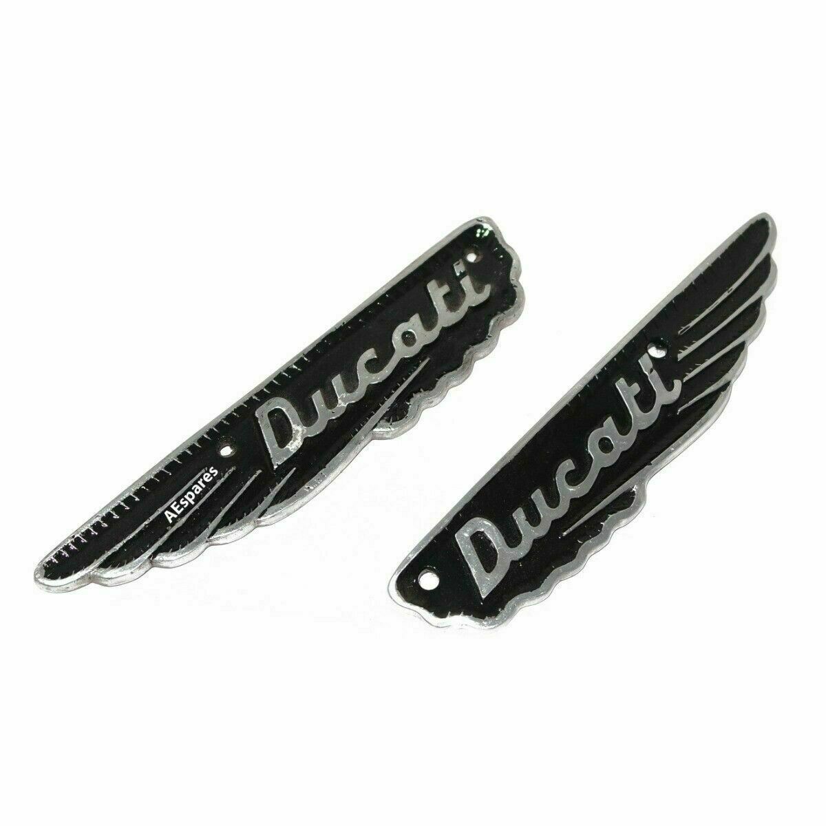 For Ducati Scrambler Petrol Gas Fuel Tank Badge Motiv Emblem Set Alloy BLACK 