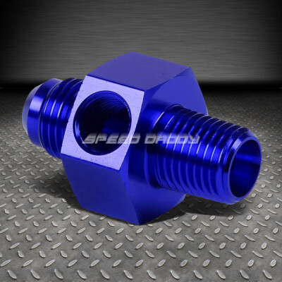 СИНИЙ 6-УГОЛЬНЫЙ ФИТИНГ/ПЕРЕХОДНИК ДЛЯ ПЕРЕБОРКИ 3/8 NPT + ПОРТ ДАВЛЕНИЯ/ТЕМПЕРАТУРЫ 1/8