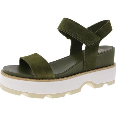 Sorel Womens Joanie IV Leather Slip On Slingback Wedge Sandals Shoes BHFO 1750