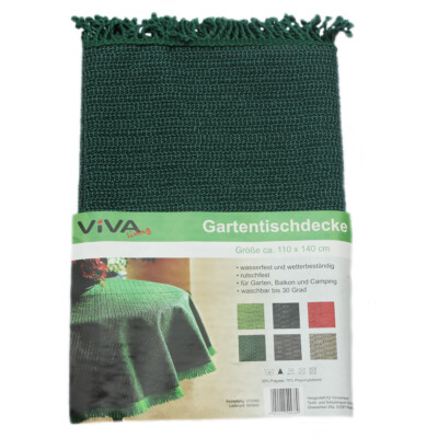 VIVA Gartentischdecke 110 x 140 cm wetterfest Tischdecke Gartentisch antirutsch 