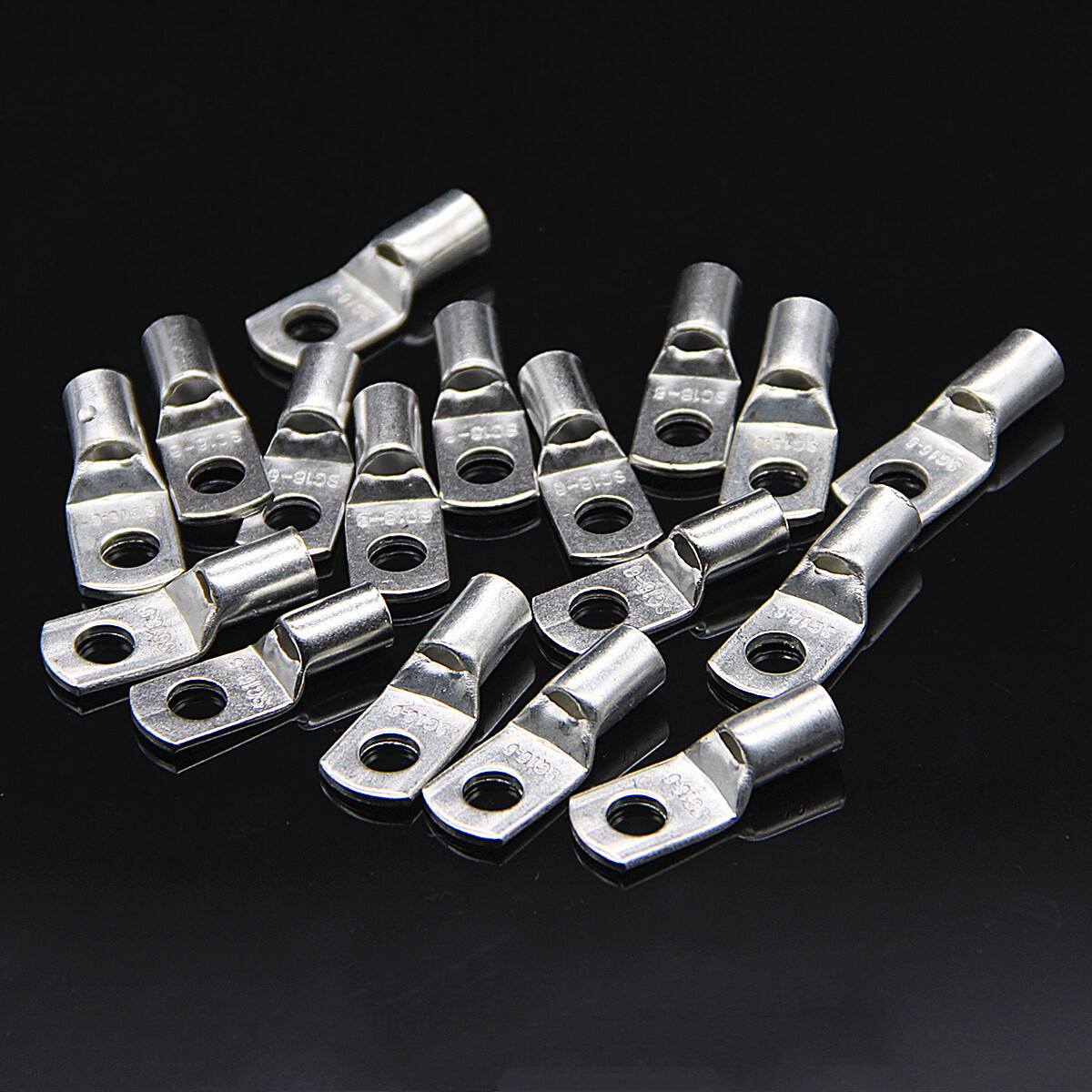 20Pcs SC16-6 Wire Ring Terminals Copper Gauge Connectors Car Audio