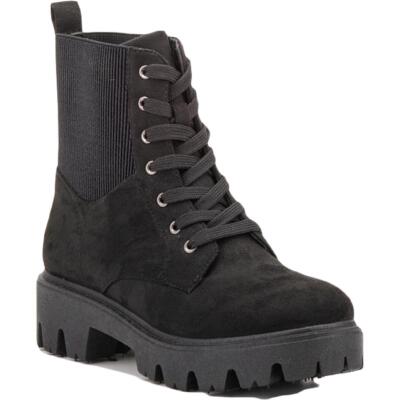 Olivia Miller Womens OMP2409 Faux Suede Combat & Lace-up Boots Shoes BHFO 8798