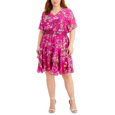 

Женское розовое мини-платье с цветочным принтом Taylor Plus, 18 Вт, BHFO 1840, Casis/ivory