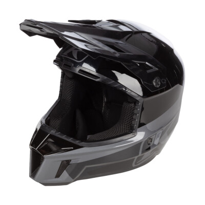 Klim F3 Helmet ECE - Elevate Black Asphalt Snowmobile Motorcycle Off-Road Helmet