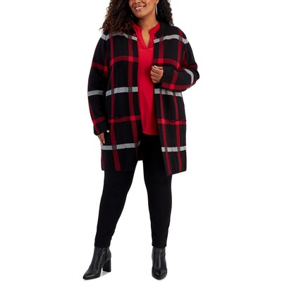 Kasper Womens Black Work Wear Business Open-Front Blazer Plus 3X BHFO 1089