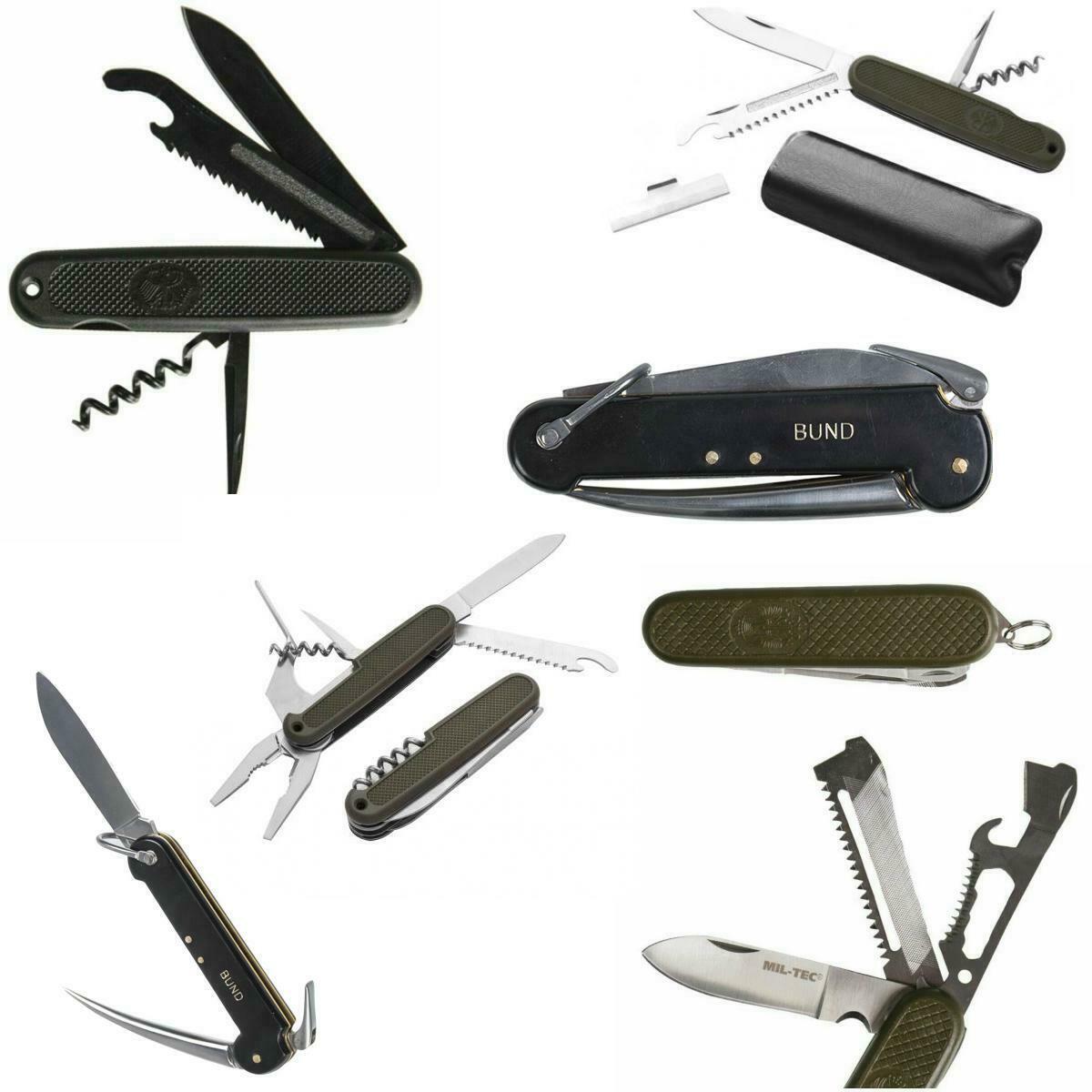 BUNDESWEHR TASCHENMESSER SPAN.ARMEE Offizier Taschenmesser BW Bordmesser Neu