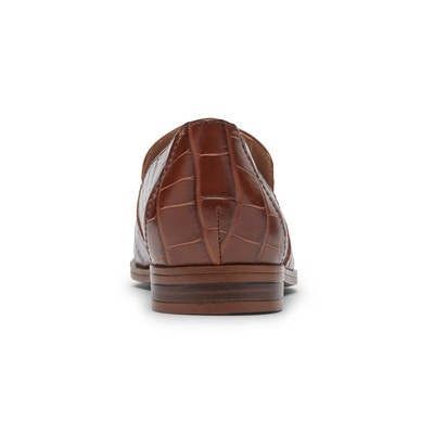 

Женские кожаные слипоны Rockport Perpetua Penny с тиснением BHFO 5919, Коричневый, Perpetua Penny