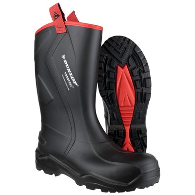 DUNLOP DUNLOP PUROFORT+ RUGGED FULL SAFETY WELLINGTONS BLACK