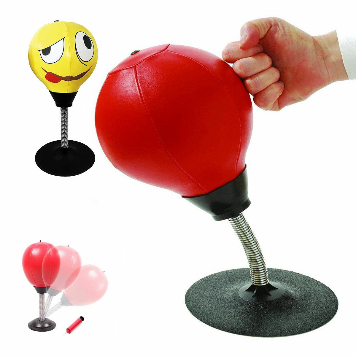 Antistress Anti Stress Palla Punching Ball Supporto Da Tavolo A Ventosa cir