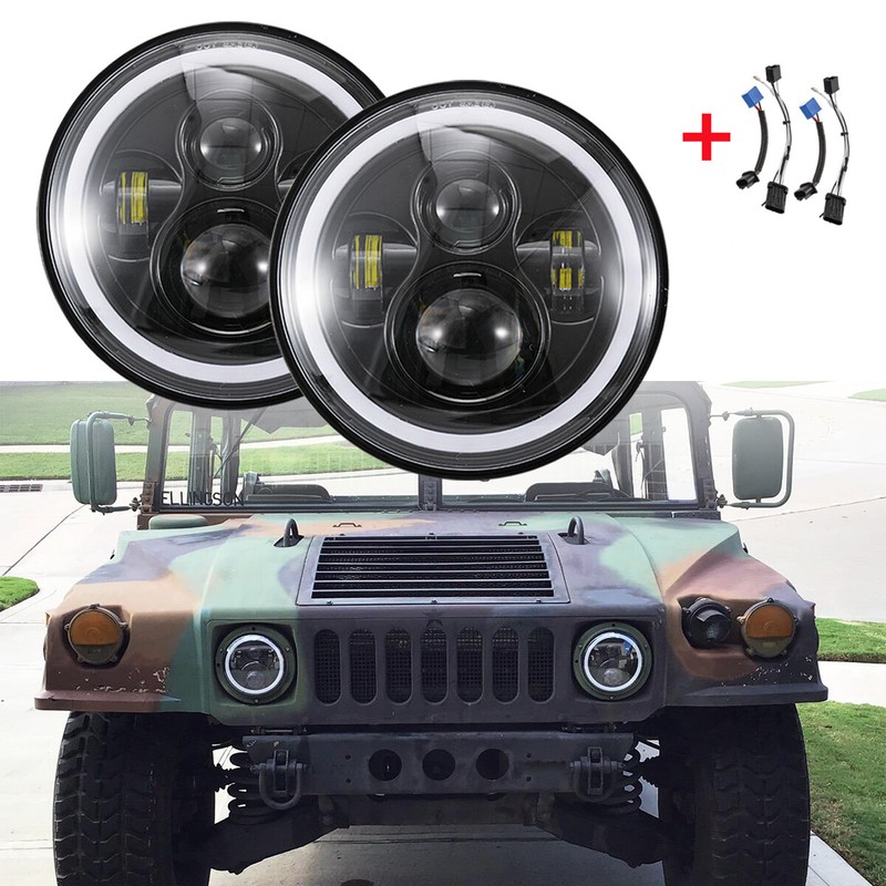 Pair For Chevrolet Chevy C10/K10 7" LED Headlight Hi/Lo Ring DRL Turn Signals US