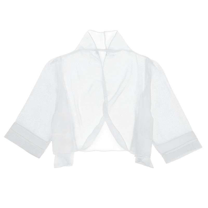 dPois Kids Girls Shiny Sequins Long Sleeve Cropped Blazer Bolero Shrug Clothing Stage Performance Suit Open Front Top Short Cardigan Jacket