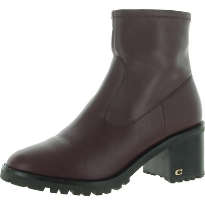 

Ботильоны Coach Womens Joy Purple с рифленой подошвой Обувь 9 Medium (B,M) BHFO 9737, Dark cranberry
