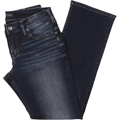 Silver Jeans Co. Женские синие джинсы с потертостями, укороченные до середины бедра, 32/33 BHFO 9258
