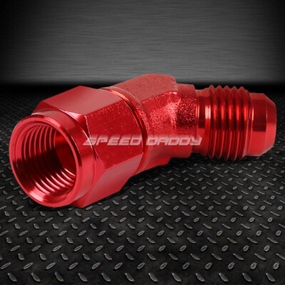 8AN AN-8 1/2 МУЖСКОЙ ЖЕНСКИЙ 45-ГРАДУСНЫЙ ШТУЦЕР ДЛЯ ПЕРЕГОРОДКИ С КРАСНОЙ АЛЮМИНИЕВОЙ ОТДЕЛКОЙ