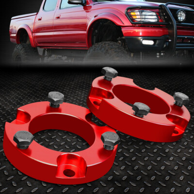 Для 05-18 Tacoma/Fj Cruiser Красный анодированный Комплект из 2 прокладок для переднего выравнивающего подъемника