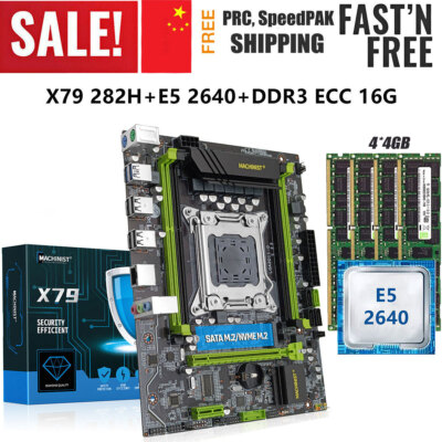 X79 Motherboard Combo Set Xeon E5 2640 CPU LGA 2011 16GB 4*DDR3 ECC RAM Memory