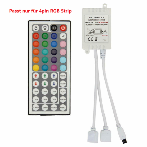 44 Key RGB LED Stripe IR Remote Fernbedienung Steuerung Kontroller Controller