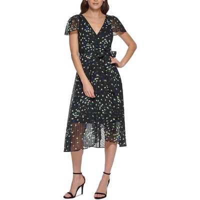 Женское черное миди-платье DKNY 8 BHFO 3790