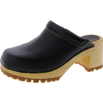 Женские шлепанцы-сабо Mia Clogs KARMA из черной кожи, 8 средних размеров (B,M) BHFO 9184