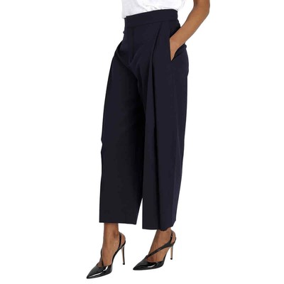 Pre-owned Chloé Chloe Blue Cropped Carrot Trousers