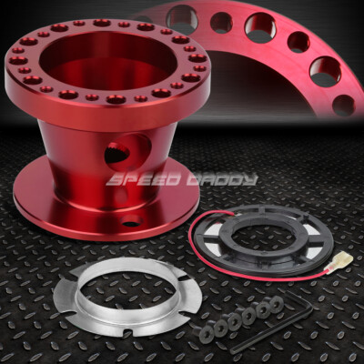 ДЛЯ AE86 COROLLA SW20 MR2 MK 4 ПЕРЕХОДНИК СТУПИЦЫ РУЛЕВОГО КОЛЕСА ИЗ КРАСНОГО АЛЮМИНИЯ С 6 ОТВЕРСТИЯМИ