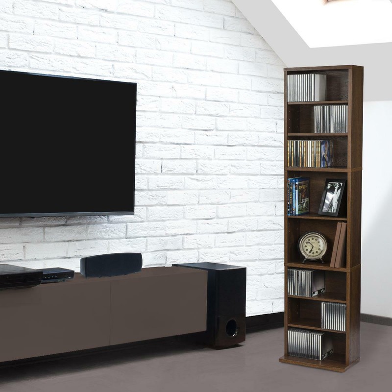 Media Tower Rack Storage 261 CD 114 DVD Shelf Cabinet Organizer Stand Holder