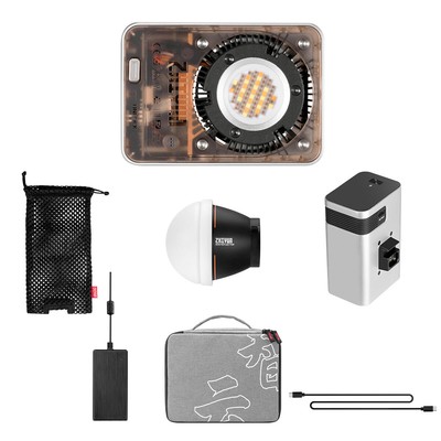 Zhiyun PLX104 MOLUS X60RGB 60W RGB Pocket COB LED Light Combo Kit, Open Box