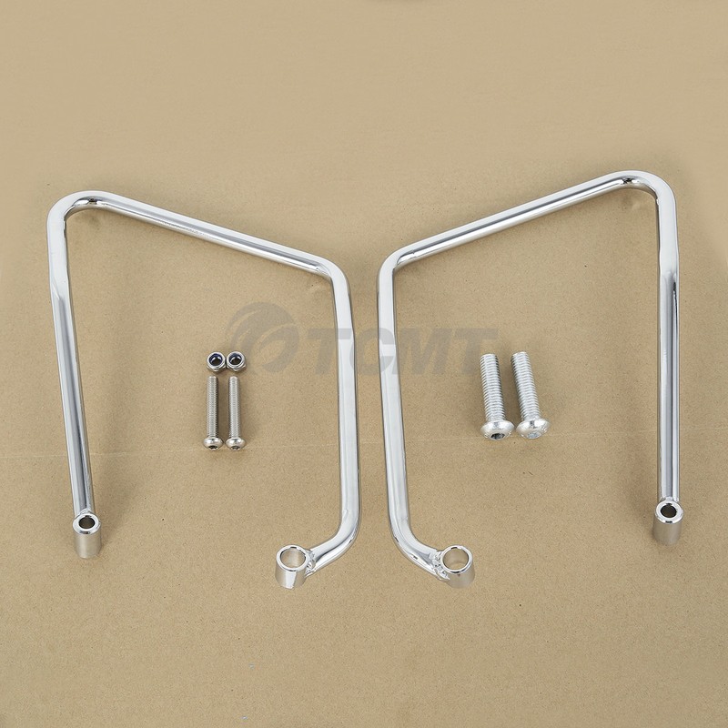 Chrome Saddlebag Support Brackets Fits 20042016 HarleyDavidson XL