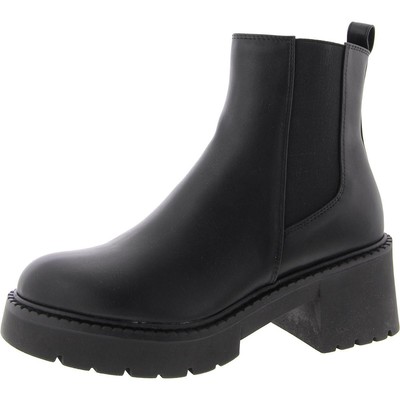 Женские ботинки Челси Steve Madden Tactic из искусственной кожи с круглым носком BHFO 5998