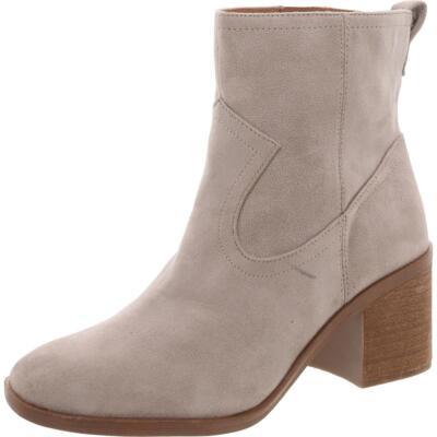 Zodiac Womens Faux Suede Almond Toe Bootie Ankle Boots Shoes BHFO 3755