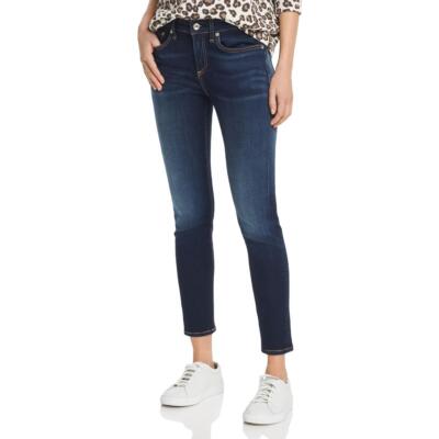 

Женские синие джинсы скинни до щиколотки со средней посадкой Rag - Bone  BHFO 9508, Carmen
